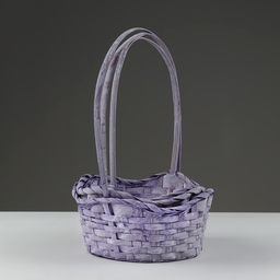 Набор корзин плетёных, 19×7.5×9.5/31 см, 22×9×11/34 см, 24×9×11.5/35 см, 3 шт., фиолетовые, бамбук