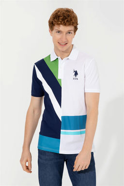 Мужская темно-синяя футболка с воротником-поло - U.s. polo assn фото 3