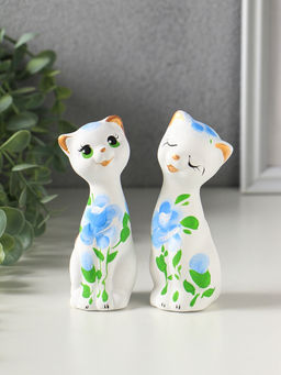 Фигурка керамика «Love коты», 11 см, МИКС