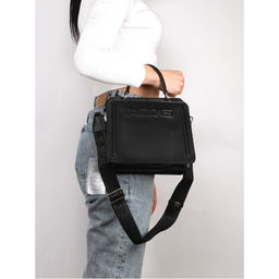 Сумка женская искусственная кожа DJ-CM 7274-BLACK, 2отд, плечевой ремень, черный SALE 263162 - Adelia фото 5