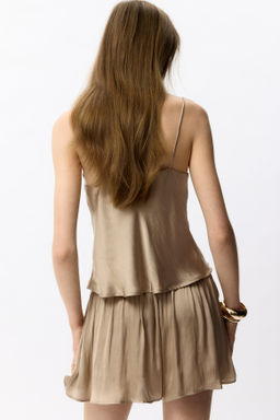 Pantal?n corto de sat?n con cord?n de ajuste - H&m фото 3