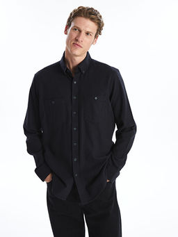 Regular Fit Uzun Kollu Gabardin Erkek G?mlek