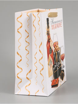 Цена за 2 шт. Пакет подарочный «Настоящему мужчине», 23×27×11.5 см