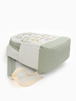 Рюкзак школьный на молнии, с карманами, с рисунком, размер 30?14?43 см, белый/розовый