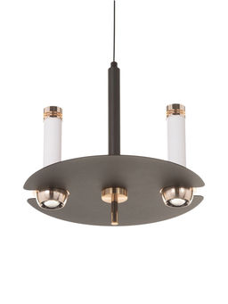 Светильник «Найт» 2×7 Вт LED 4000К черный/золото 24×24×38(+150)см