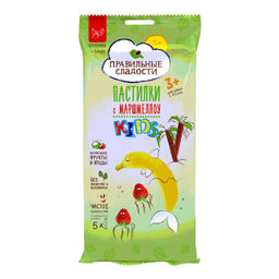 Цена за 5шт ПС Пастилки с маршмеллоу KIDS. Клубника+Банан