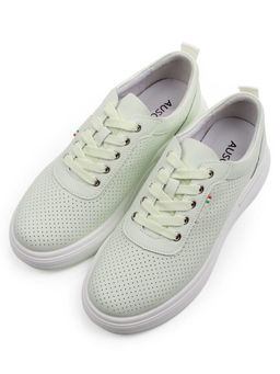 03-YH324-3 LT. GREEN Полуботинки спортивные женские (натуральная кожа)