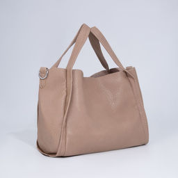 Сумка-тоут на кнопке, косметичка на молнии, цвет бежевый - Simaland фото 2