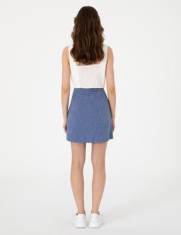 _ndigo A Kesim Dokuma Etek - Pierre cardin фото 4