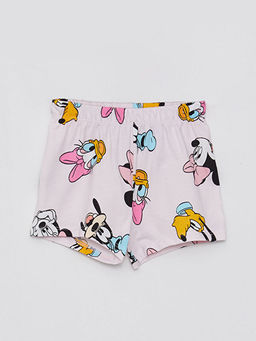 Bisiklet Yaka K?sa Kol Minnie Mouse Bask?l? K?z Bebek Pijama Tak?m? - Waikiki фото 3