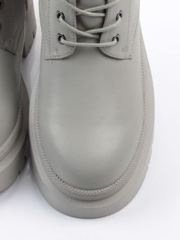 04-PAS70-3Z GRAY/GREEN Ботинки зимние женские (натуральная кожа, 100% шерсть)