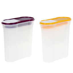Набор банок для хранения «Стайл», 3 шт: 1,3 л; 2,2 л; 4 л, пластик, крышки МИКС
