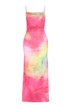 Limited Edition Pembe Bask?l? Midi Ayarlanabilir Ask?l? Esnek Orme Kalem Elbise TWOSS24EL00566 - Trendyolmilla фото 7