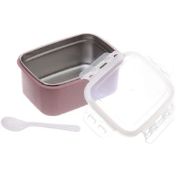 Ланч-бокс пластиковый "SEGRETO"18,5*13,5*8см пыльная роза