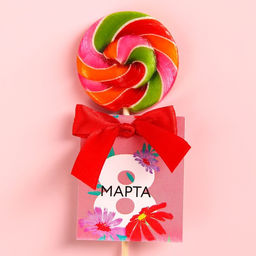 Леденец на палочке 8 марта, 15 г