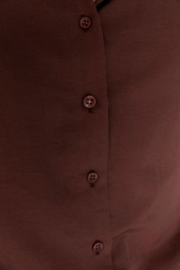 TRENDYOLMILLA Beyaz Loose Fit Pamuklu Dokuma Gomlek TWOAW20GO0107 фото 47