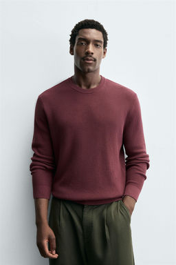REGULAR FIT TEXTURED SWEATER - Zara фото 2
