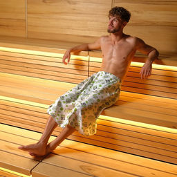 Полотенце для бани Герой бани мужской килт, 75х150 см, 100% хл, вафельное полотно