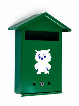 Ящик почтовый с замком, вертикальный "Филин", зеленый