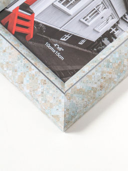 Фоторамка для фото 10×15 см «Марокканская мозаика», пластик, оттенки голубого, 19.8×15×2 см