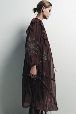 COMBINED GEORGETTE SEQUIN TOP - Zara фото 2