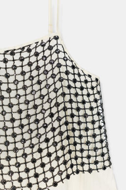 TOP LENTEJUELAS HILO METALIZADO / Crudo - Zara фото 8