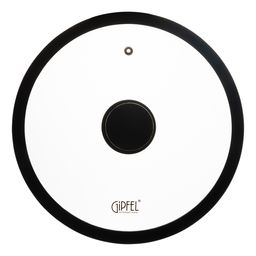 51725 GIPFEL Крышка стеклянная MOORE 24см с силиконовым ободом. Цвет: черный. Материал: закаленное стекло, силикон, нерж. сталь 18/8