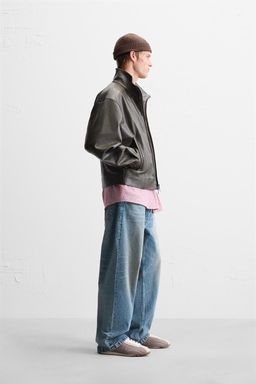 LEATHER EFFECT JACKET - Zara фото 4
