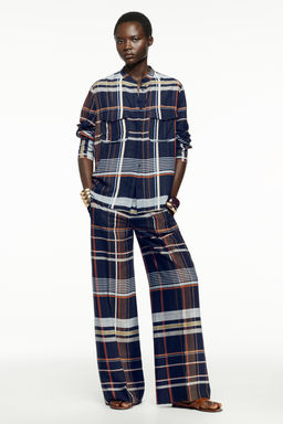 ZW COLLECTION CHECK SHIRT WITH POCKETS - Zara фото 7