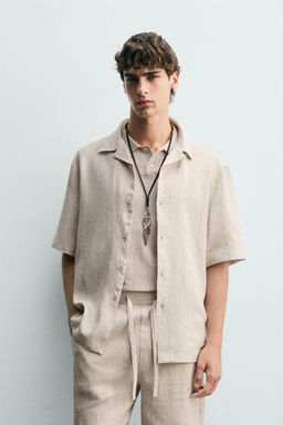 100% LINEN RELAXED FIT SHIRT - Zara фото 2
