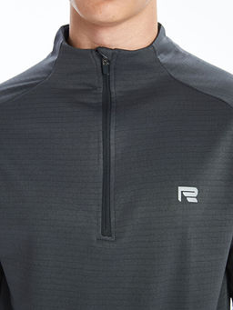 Dik Yaka Uzun Kollu Erkek Spor Ti??rt