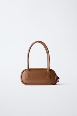 BOLSO SHOULDER POMPONES / Marr?n - Zara фото 5