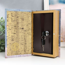 Шкатулка книга-сейф «Девушка с букетом», дерево, искусственная кожа, 21×13×5 см