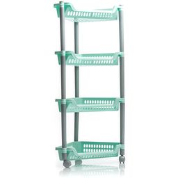 Этажерка 4х секц 380*300*820 угловая на колесиках