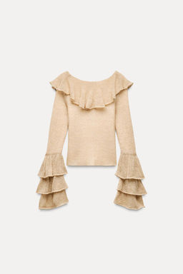 ALPACA AND WOOL FINE KNIT SWEATER - Zara фото 6