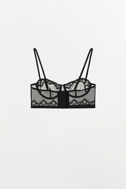 UNDERWIRED MESH AND LACE BRA - Zara фото 7