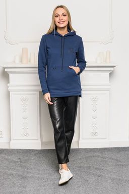 Худи из футера 3-хн Нью-Йорк королевский синий