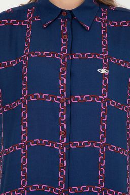 Женская рубашка вишневого цвета с длинным рукавом - U.s. polo assn фото 6