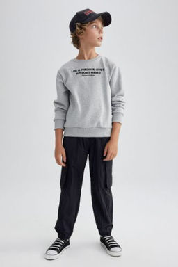 Erkek Cocuk Kargo Jogger Paca Parasut Pantolon