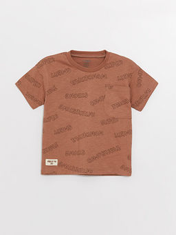 Bisiklet Yaka K?sa Kollu Desenli Erkek Bebek Ti??rt