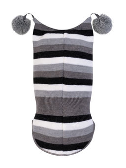 Шлем вязаный мультиколор серый