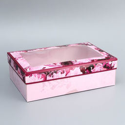 Коробка складная подарочная Цветы, 30?20?9 см с окном