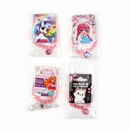 Цена за 4 шт. Браслет детский, 8×2 см, МИКС