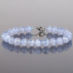 Браслет из Голубого агата 18 см +