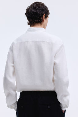 Camisa de lino Slim Fit - H&m фото 7