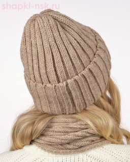 M 1158 S 1158 Комплект женский флис (колпак+шарф) (56-58)