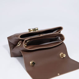Сумка-мессенджер на клапане, цвет коричневый - Simaland фото 7