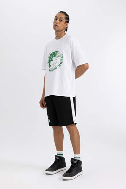 DeFactoFit Короткие шорты из плотной ткани свободного покроя NBA Boston Celtics  фото 3