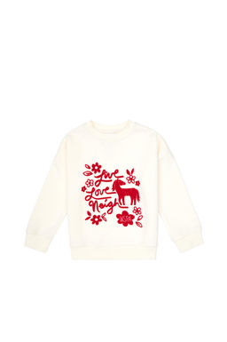 K_z _ocuk Krem Bisiklet Yaka Sweatshirt - U.s. polo assn фото 2
