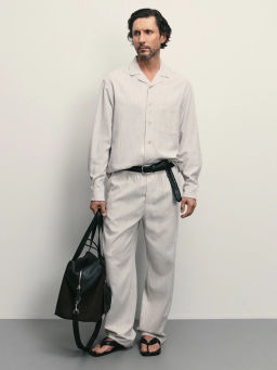 Рубашка relax fit со льном / Zarina  фото 2